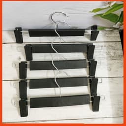 (COMBO 20-30-50 CÁI) Móc Kẹp Quần Nhựa Đen Cao Cấp Dài 30cm Người Lớn Tùy Chỉnh Chiều Dài 8