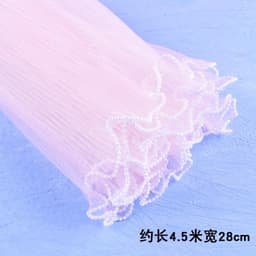 (4.5mx28cm) Giấy gói hoa-cuộn VOAN NGỌC,voan sóng viền ngọc trang trí bó hoa/bánh sinh nhật 5