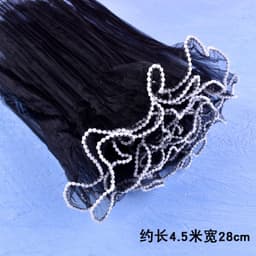(4.5mx28cm) Giấy gói hoa-cuộn VOAN NGỌC,voan sóng viền ngọc trang trí bó hoa/bánh sinh nhật 2