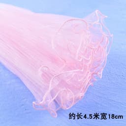 (4.5mx28cm) Giấy gói hoa-cuộn VOAN NGỌC,voan sóng viền ngọc trang trí bó hoa/bánh sinh nhật 4