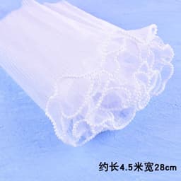 (4.5mx28cm) Giấy gói hoa-cuộn VOAN NGỌC,voan sóng viền ngọc trang trí bó hoa/bánh sinh nhật 9