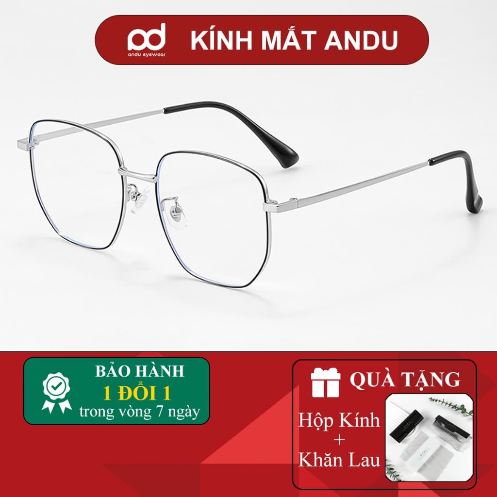Gọng kính cận thời trang nam nữ  NARO EYEWEAR dáng vuông chống tia UV chất liệu titanium cao cấp - 10AD315