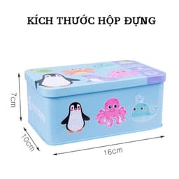 Bộ 6 tranh ghép cho bé 3-6 mảnh có hộp sắt gỗ Puzzle cao cấp 9