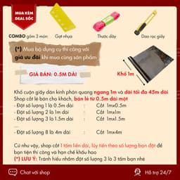 Giấy dán kính chống nắng nóng UV, Film cách nhiệt cửa sổ Phim phản quang cửa kính khổ 1mx0.5m 3