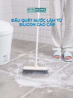 Cây quét sàn nhà tắm PTLUXURY đa năng 2 trong 1 chổi cọ nhà vệ sinh và gạt nước chổi gạt nước cán dài 125 cm 7