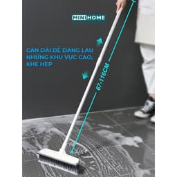 Cây quét sàn nhà tắm PTLUXURY đa năng 2 trong 1 chổi cọ nhà vệ sinh và gạt nước chổi gạt nước cán dài 125 cm 3