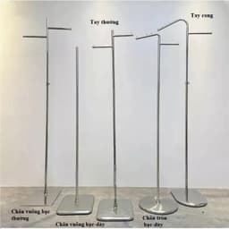Kệ Treo Quần Áo Chụp Ảnh Inox, Sào LiveStream Inox 1