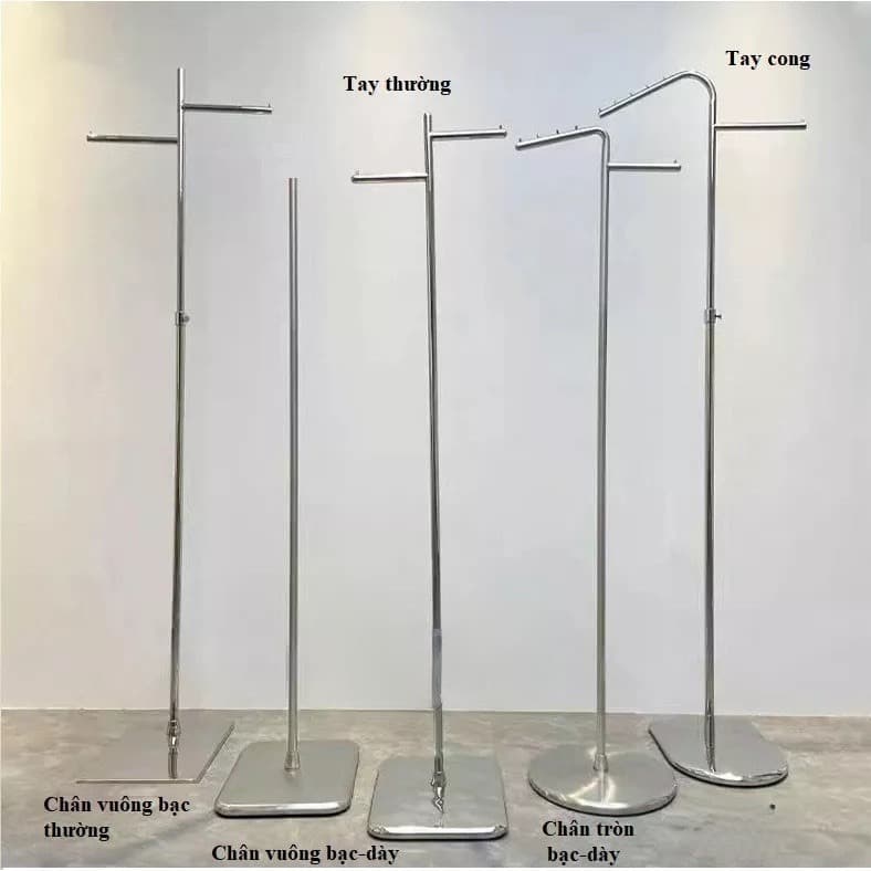 Kệ Treo Quần Áo Chụp Ảnh Inox, Sào LiveStream Inox