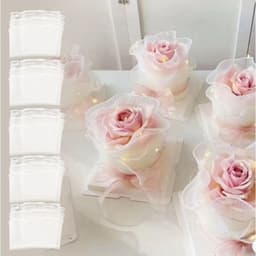 Voan Lưới quấn bánh kem/cuốn hoa cuộn nơ voan quấn thành bánh, bó hoa 4