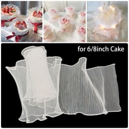 Voan Lưới quấn bánh kem/cuốn hoa cuộn nơ voan quấn thành bánh, bó hoa 5