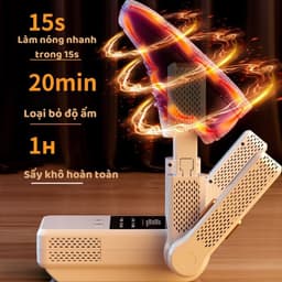 Máy Sấy Giày Thông Minh RULAX, Sấy Được 2 Đôi Cùng Một Lúc, Khử Khuẩn UV Và Ion Âm 7