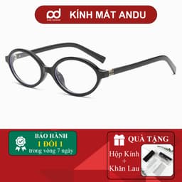 Gọng kính cận thời trang nam nữ ANDU dáng oval chống tia UV chất liệu nhựa phong cách MIUMIU - 9070 1