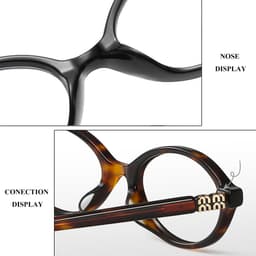 Gọng kính cận thời trang nam nữ ANDU dáng oval chống tia UV chất liệu nhựa phong cách MIUMIU - 9070 4