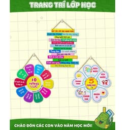 [23-29cm]  Bảng Gỗ Decor Trang Trí Lớp Học, Góc Học Tập, Mầm Non, Nhà Trường Treo Tường 3