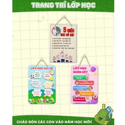 [23-29cm]  Bảng Gỗ Decor Trang Trí Lớp Học, Góc Học Tập, Mầm Non, Nhà Trường Treo Tường 5
