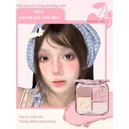 [ VEECCI ] VEECCI Phấn Má Hồng ,  Highlight bắt sáng 4trong1 Sắc Tông Nude Tự Nhiên 9g 5