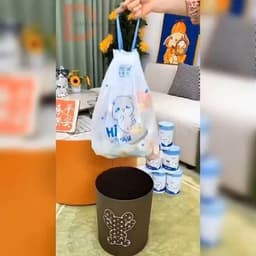 Cuộn 100 Túi Đựng Rác Minaier Tự Phân Hủy Có Dây Rút Chịu Lực Tốt, Không Gỉ Nước VH929 7