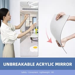 Gương tường tự dính 40-60CM Gương tường Acrylic Gương mềm dán tường Gương dán 6