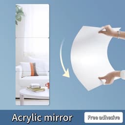 Gương tường tự dính 40-60CM Gương tường Acrylic Gương mềm dán tường Gương dán 1