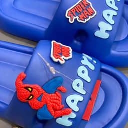 Dép lê Happy cho bé trai quai ngang bánh mì trẻ em siêu nhẹ Họa Tiết Siêu Nhân và Bat Man D2 6