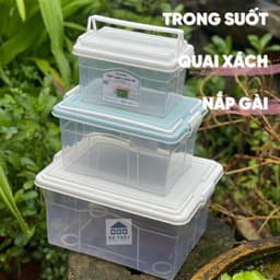 Hộp đựng đồ đa năng, thực phẩm có quai xách 6521 nhựa Việt Nhật 3