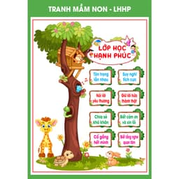 Tranh decan mầm non/tiểu học/trường học - Lớp học hạnh phúc 2