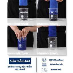 Khăn đa năng, làm móng, mặt, gội đầu loại DÀY, siêu thấm hút cho spa, salon tóc vs gara ô tô | Có video test độ thấm hút 6