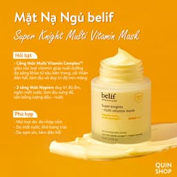 Mặt Nạ Ngủ Sáng Da, Làm Dịu, Chống Lão Hóa Belif Super Knight Multi Vitamin Mask | Skin Lab 2