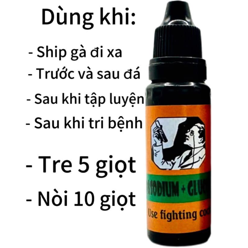 PASODIUM GLUCOSE (Chai 20ml) - Dùng khi ship gà đi xa, gà cần phục hồi sau bện.h
