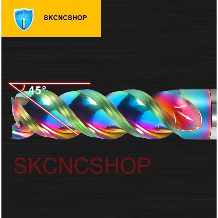 Mũi phay nhôm Mũi dao phay Kim loại phủ DLC - ENDMILL - SK CNC SHOP