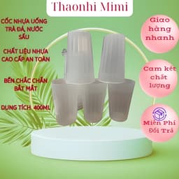 Combo 5,10 Cốc sọc, cốc uống bia uống nước mía, trà đá nhựa VIỆT NHẬT 400ml hàng Việt Nam 4