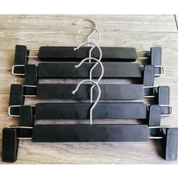 (COMBO 20-30-50 CÁI) Móc Kẹp Quần Nhựa Đen Cao Cấp Dài 30cm Người Lớn Tùy Chỉnh Chiều Dài 1
