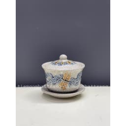 Bộ Đồ Thờ Cúng Men Rạn Đắp Nổi Hoạ Tiết Rồng- đồ thờ cúng gia tiên thổ công bàn thờ thần tài gốm sứ Bát Tràng 5