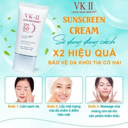 Kem Chống Nắng Love Skin White VK-II Nâng Tone Tự Nhiên Ngăn Ngừa Nám Sạm, Giữ Ẩm Da 50g 3