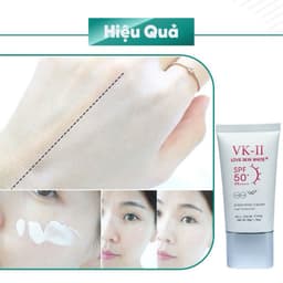 Kem Chống Nắng Love Skin White VK-II Nâng Tone Tự Nhiên Ngăn Ngừa Nám Sạm, Giữ Ẩm Da 50g 4