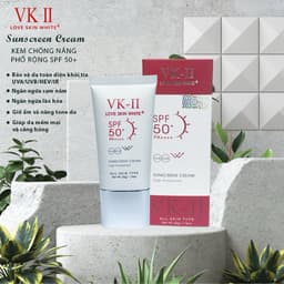 Kem Chống Nắng Love Skin White VK-II Nâng Tone Tự Nhiên Ngăn Ngừa Nám Sạm, Giữ Ẩm Da 50g 2