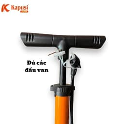 Bơm xe đạp xe máy Kapusi Dài 60cm lực bơm khỏe, bơm tay nhẹ nhàng tiện lợi có đầu bơm bóng, bơm đệm 5
