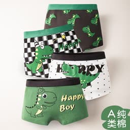 Combo 4 quần sịp đùi quần lót cho bé trai cotton thoáng mát hình ngộ nghĩnh dễ thương Cherikids 5