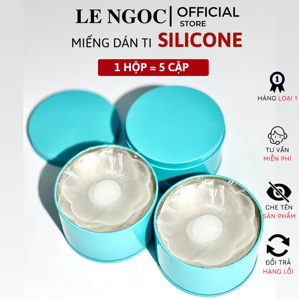 Miếng Dán Ngực Silicone Trong Suốt  Không Lộ Viền Sử Dụng Nhiều Lần