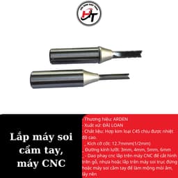 Dao phay CNC mũi cắt CNC gỗ ARDEN 2 me 3 cánh Thẳng TCT 3mm 4mm 5mm 6mm 8mm MCCNC-AD 2