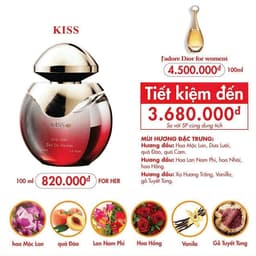 Nước hoa nữ Kiss - QUYẾN RŨ, LÔI CUỐN (100ML) - Cam kết chính hãng 2