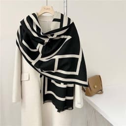 Khăn Choàng Dạ Cao Cấp, Khăn Quàng Cổ Choàng Vai Ban To 180*90 Họa Tiết Thanh Lịch Trẻ Trung k2 2