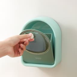 Hộp đựng bông tẩy trang chất liệu HIPS dán treo tường đa năng tiện lợi 5