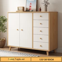Tủ đựng đồ phòng ngủ, tủ ngăn kéo tường phòng khách đơn giản hiện đại  2X Decor - 2X133 4