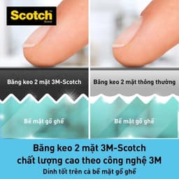 Băng keo hai mặt 3M™ Scotch® trong suốt, siêu dính 3