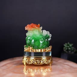 Cặp Cóc Thềm Thừ, Tỳ Hưu Phong Thủy RỒNG VIỆT, Linh Vật Chiêu Tài Đế Kính Xoay 360 Đủ Màu Sắc 7