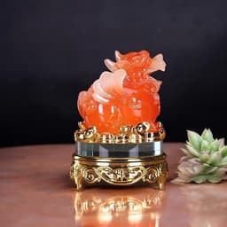 Cặp Cóc Thềm Thừ, Tỳ Hưu Phong Thủy RỒNG VIỆT, Linh Vật Chiêu Tài Đế Kính Xoay 360 Đủ Màu Sắc 6