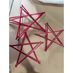 combo 2 Khung đèn ông sao trơn, nhuộm đỏ, đèn ông sao nan tre.. . 2