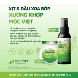 CHÍNH HÃNG Xịt xoa bóp xương khớp Mộc Việt 9