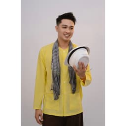 Bộ Bà ba áo vàng quần nâu nam bộ- Miền tây-giá rẻ- Có bộ bà ba Bigsize- may bộ áo bà ba theo yêu cầu 4